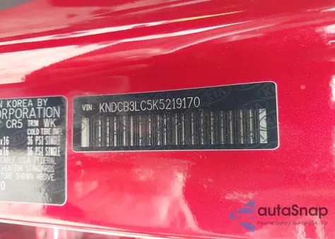 2019 Kia Niro Lx из США, поврежденный, VIN KNDCB3LC5K5219170